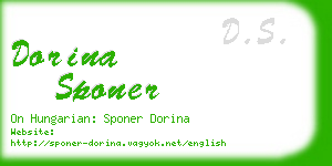 dorina sponer business card